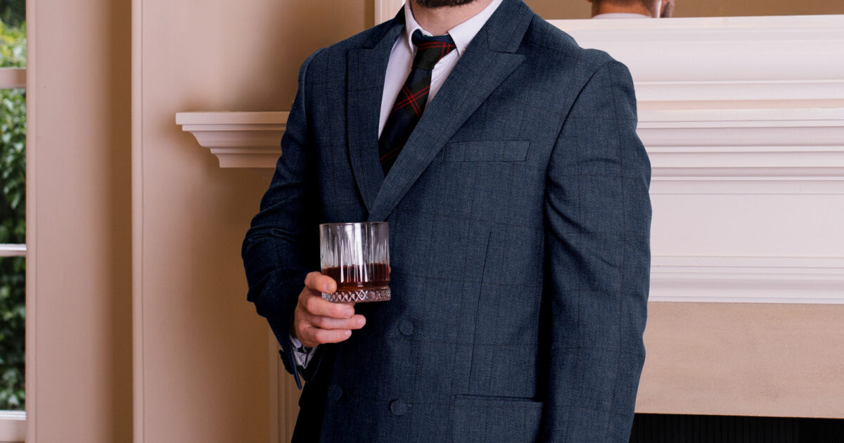 Double Breasted Tweed Jacket | Up to 500 Tartans | ScotlandShop