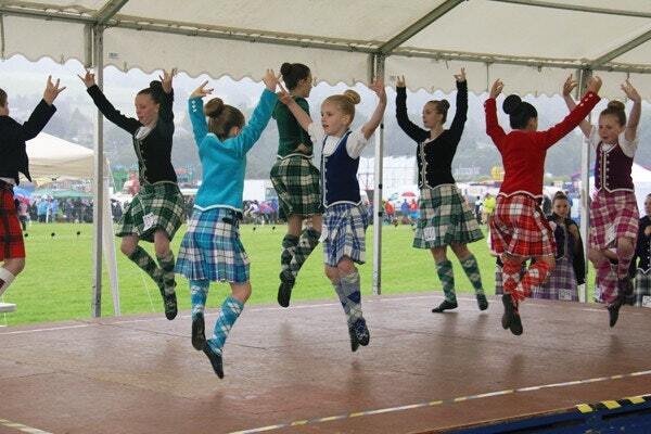 Highland Dancers performing the Highland Fling. Highland Dancers performing the Highland Fling.