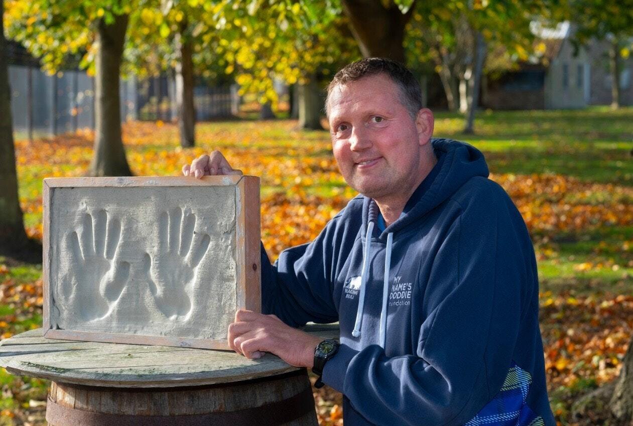 Doddie Weir Handprints - City of Edinburgh Award Doddie Weir Handprints - City of Edinburgh Award