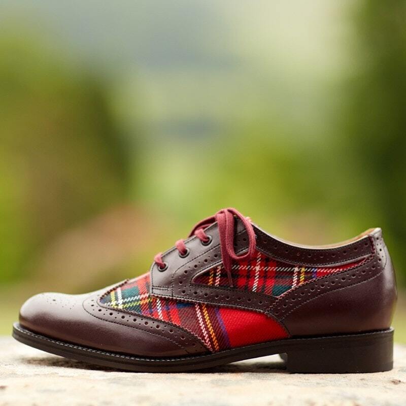 Multicolor Plaid Tartan Men's High Top Shoes