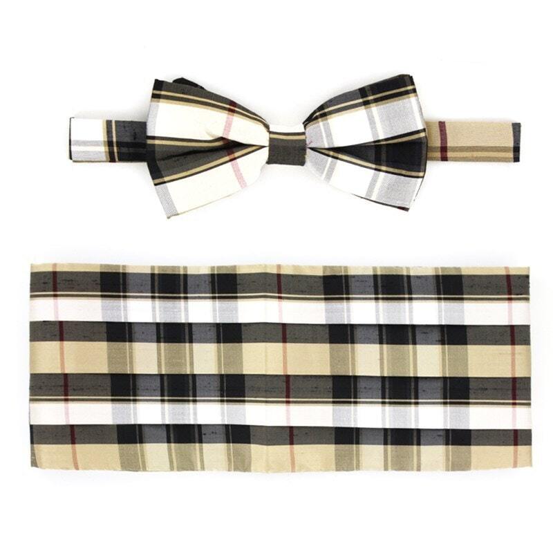 Ensemble De Ceinture De Smoking En Satin Great British Tie Club - Inclut Nœud Papillon Et Mouchoir De Poche