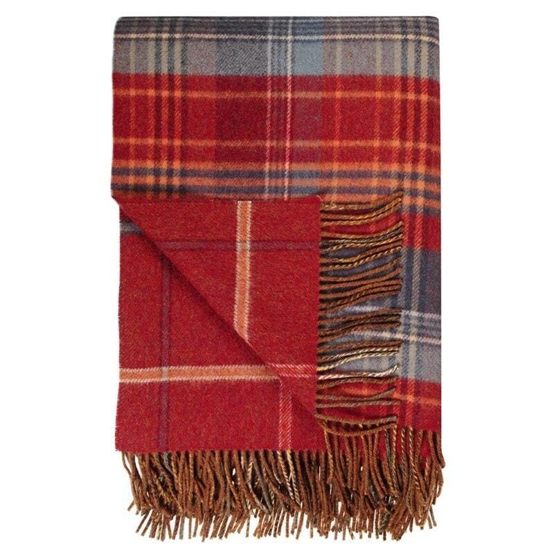 Scottish Heritage Reversible Lambswool Throw | Up to… | ScotlandShop