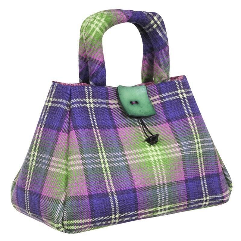 Sac à main tartan écossais et noir, bandoulière chaîne WESTWOOD TARTAN