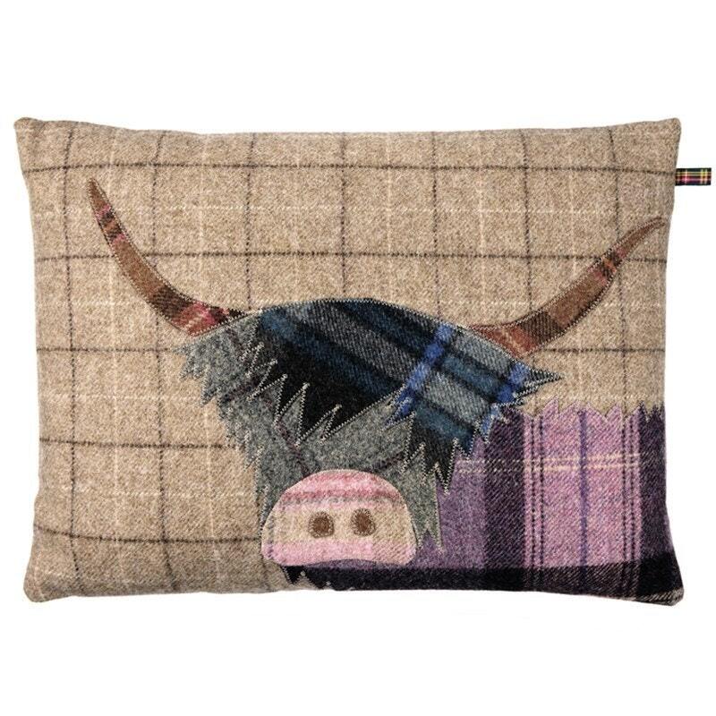 Les coussins avec vache Highland