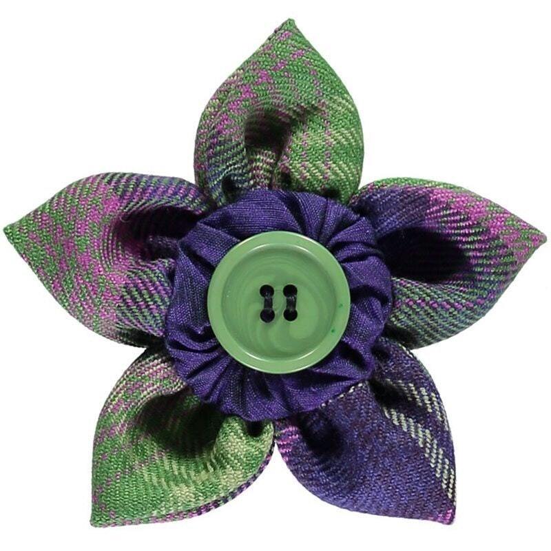 Tartan Petal Brooch