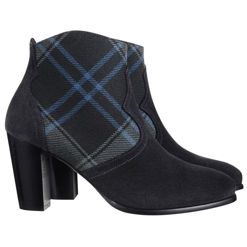 Limited Edition Suede and Patriot Plaid Boots
