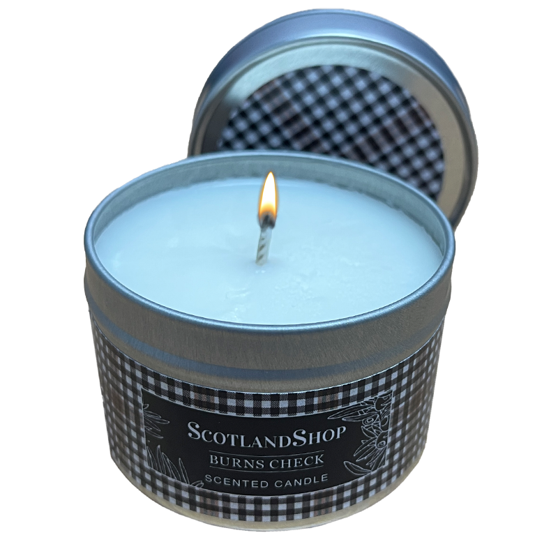 Scottish Tartan Candle Handcrafted Natural Soy Wax