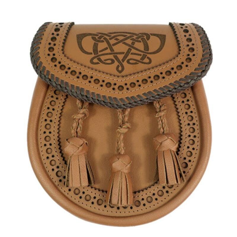 Artisan Brogued Sporran Made in Scotland ScotlandShop