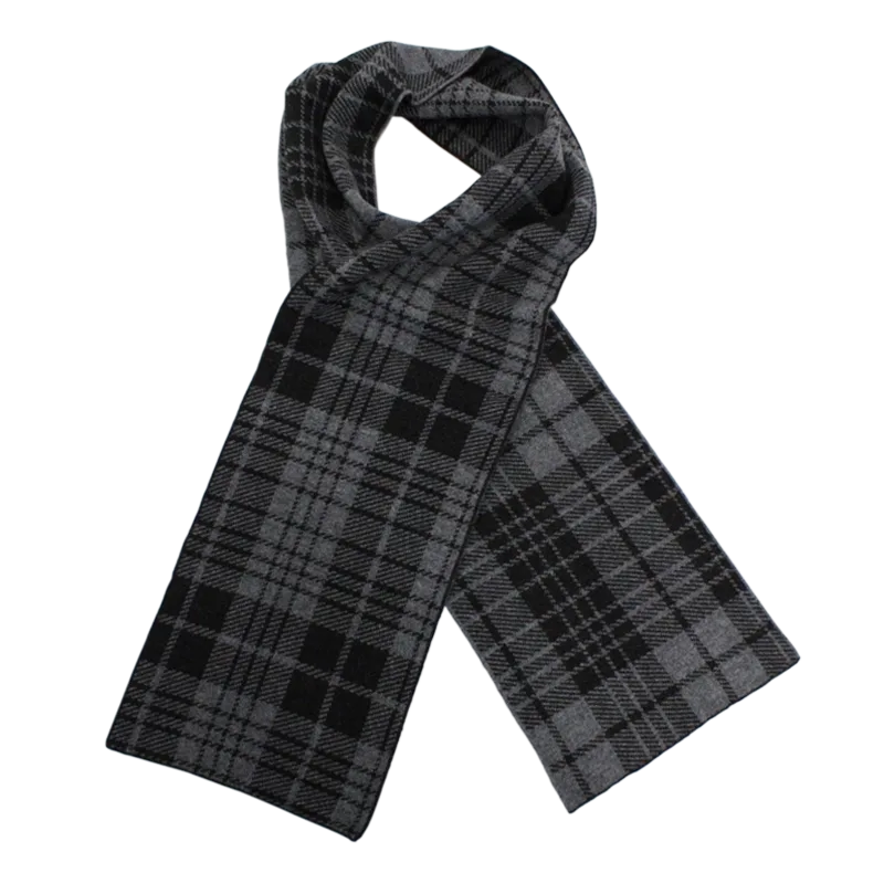 Checked Cashmere Scarf Knitted in Scotland ScotlandShop