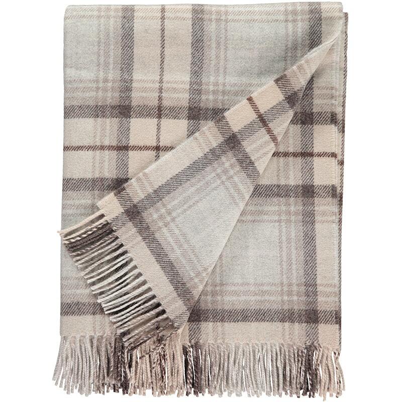 Checked Lambswool Throw Rugs & Throws
