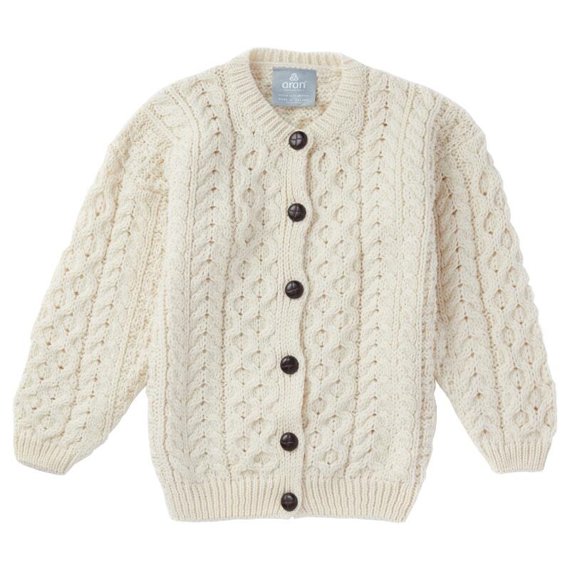 Cable Knit Childs Aran Cardigan Aran Cardigan Vintage Cardigan