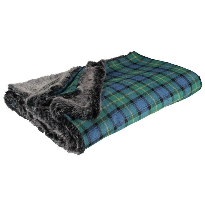 Faux Fur Backed Plaid Throw Up to 500 Tartans