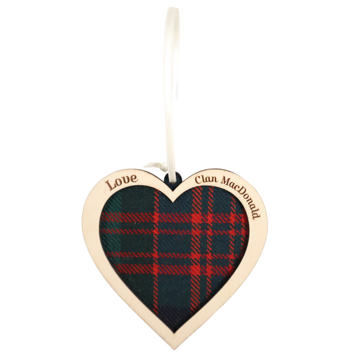 Clan Plaid Heart Decoration | Up to 500 Tartans | ScotlandShop