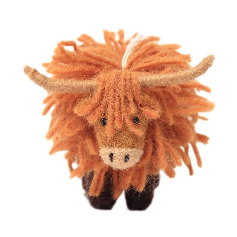 Scottish Highland Cow Christmas Decoration
