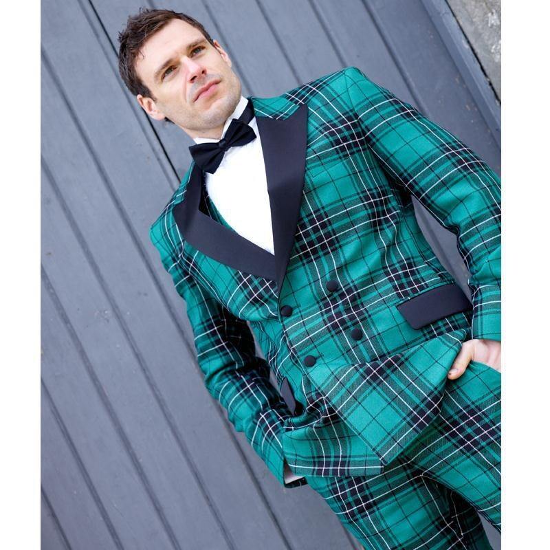 Men's Double Breasted Tartan Dinner Jacket Up to 500…