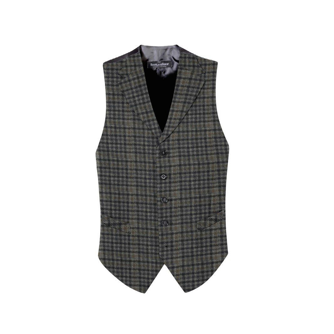 Men's Tweed Waistcoat with Lapels ScotlandShop