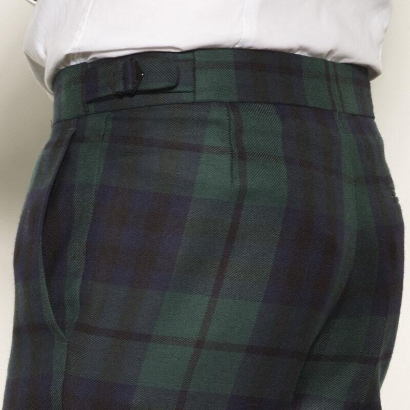 Men's Tartan Trousers with Side Adjusters