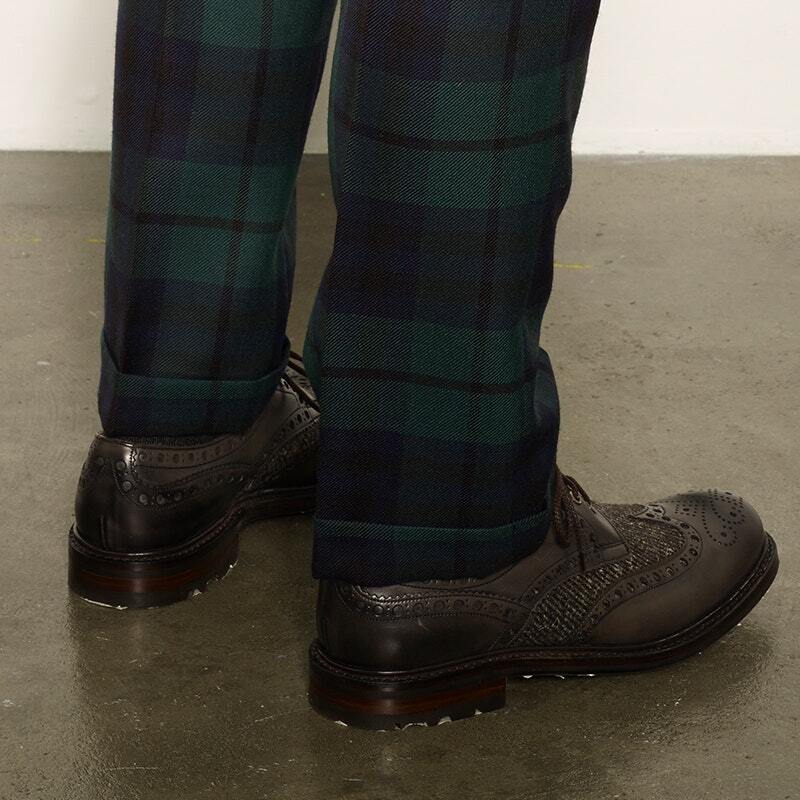 Men's Tartan Trousers with Turn Ups
