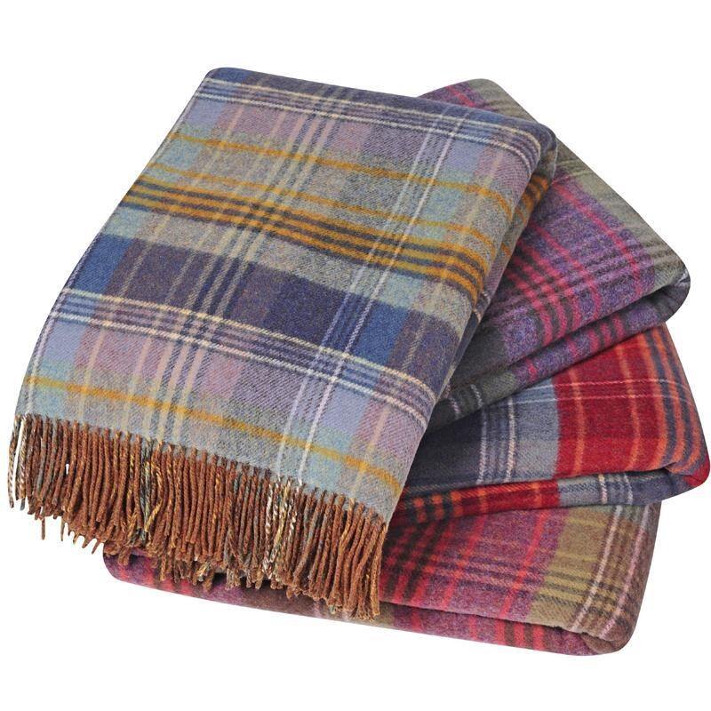 Scottish Heritage Reversible Lambswool Blanket Up to…