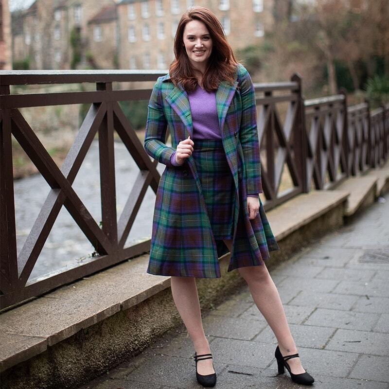 Kate Coat tartan wool cloth