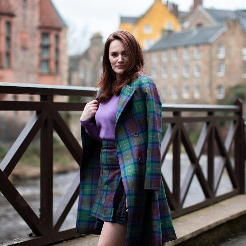 Kate Coat tartan wool cloth main image 1