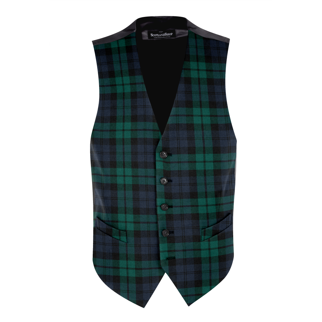 Chaleco de tartán de lana a medida para hombre ScotlandShop