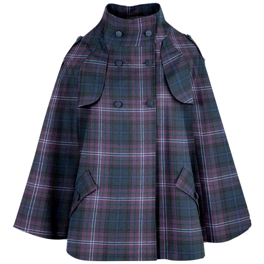 【関税・送料無料】Miss Patina★タータンチェック ケープコート レディースタータンケープ | 500 タータン | ScotlandShop