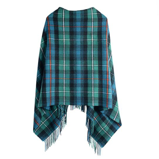 起毛ウール・タータンチェックのポンチョ | ScotlandShop
